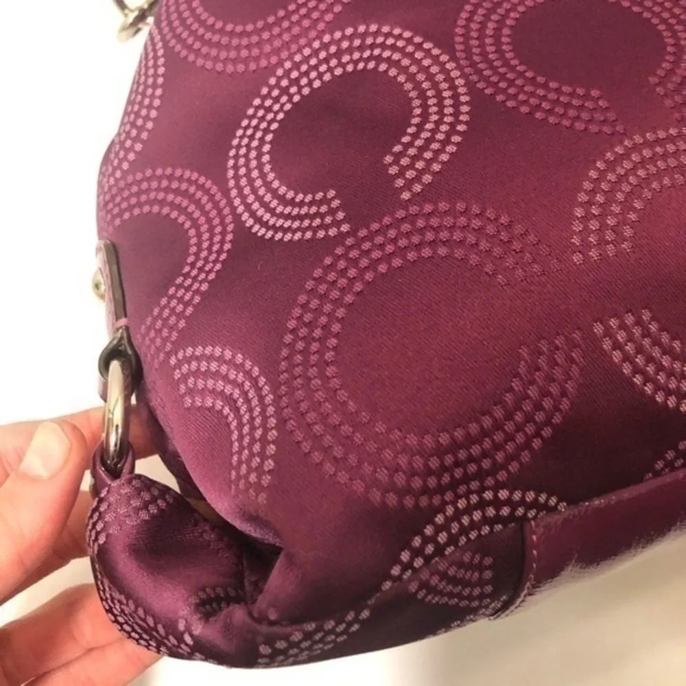 Coach Ashley y2k signature purple dotted Op Art bag  F20049